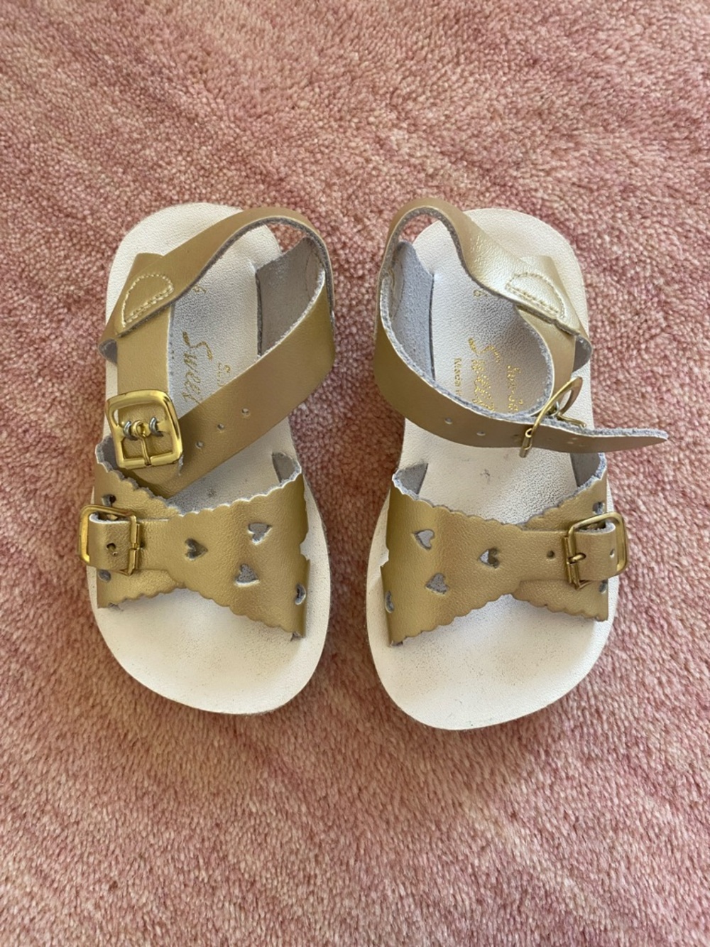 Sun-San Sweetheart Gold Sandals Toddler Baby 6